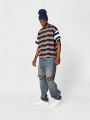 SUMWON Loose Fit Washed Distressed Jean