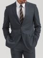 Men 1pc Solid Single Button Blazer