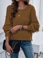 SHEIN Essnce Loose Fit Drop Shoulder Sweater With Front Pocket