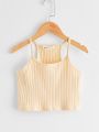 SHEIN Kids EVRYDAY Girls Rib-knit Cami Top