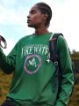 In My Nature Men Letter Graphic Outdoor Hoodie