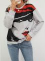 Ladies' Character Printed Slouchy Sweatshirt