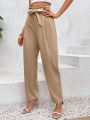 SHEIN Frenchy Loose Fit Paper Bag Waist Pants