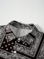 Men Paisley Scarf Print Shirt