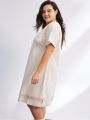 Luvlette Plus Cotton Modal Lace Nightgown