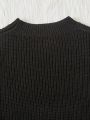 SHEIN Kids QTFun Girls' Casual Lantern Sleeve Sweater, Suitable For Age 5-14