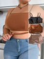 3pcs Plus-Size Women's Hollow Out Bralette