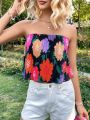 SHEIN WYWH Women'S Floral Printed Tube Top