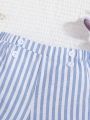 SHEIN Baby Boy Striped Print Shorts