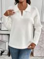 Women's Turtleneck Drop Shoulder Long Sleeve Sweater
