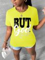 SHEIN Slayr Slogan Graphic Tee