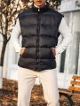 Manfinity Men Plus Zip Up Puffer Vest Coat