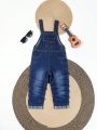 Toddler Boys' Denim Overalls With Pockets