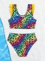 Girls' (little) Swimsuit Set, Random Printed Pattern