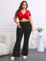 Women's Plus Size Denim Bell-bottom Jeans