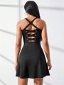 Criss Cross Backless Active Dress