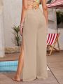 SHEIN Swim Vcay Split Thigh Wide Leg Cover Up Pants