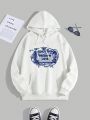 Women's Letter Print Drawstring Hoodie Sweatshirt