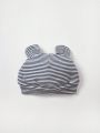 Cozy Cub Newborn Baby Boy Striped Print Pocket Patched PJ Set & Hat