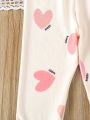 Girls' Heart Pattern Leggings