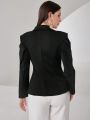 SHEIN Modely Women's Single Button Design Sense Suit Jacket