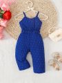 Baby Swiss Dot Frill Trim Cami Jumpsuit