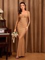 Sweetheart Neck Ruched Mermaid Hem Bustier Bridesmaid Dress