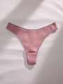 3pack Contrast Binding Ribbed Knit Thong