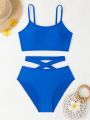 Teen Girl Criss Cross Bikini Swimsuit