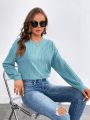 SHEIN Essnce Solid Drop Shoulder Tee