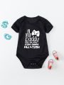 Baby Boy Gamepad And Slogan Graphic Bodysuit