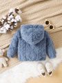 Baby Girl Letter Embroidery Teddy Hoodie