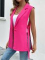 SHEIN Frenchy Sleeveless Blazer Jacket