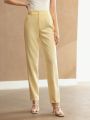 MOTF PREMIUM WEAVE WOMEN'S HIGH WAIST PLEATED SUIT PANTS