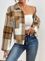 Women's Colorblock Plaid Jacket