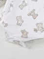 Baby Boys' 3pcs Little Bear Printed Bodysuit Set