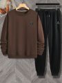 Men's Large Size Round Neck Sweatshirt Suit