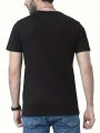 Men's Plus Size Slogan Printed Short Sleeve T-shirt