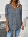 Cable Knit Drop Shoulder Cardigan