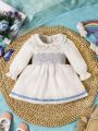 Spring And Autumn Baby Girl Doll Collar Long Sleeve Dress