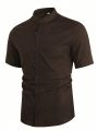 Extended Sizes Men's Plus Size Stand Collar Shirt