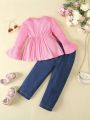 Toddler Girls' Casual Fashionable Sweet 2pcs/set Outfits