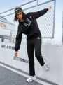 Street Sport Monogrammed Zip-Up Sweatshirt And Trousers