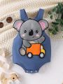 Baby Boys' Cute Car & Koala Print Overalls Romper