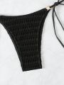 Ladies' Textured Halter Neck Bikini Set