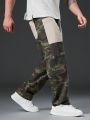 Men Plus Camo Print Straight Leg Jeans