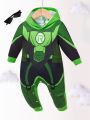 Baby Boys' Green Superman Hooded Jumpsuit, Handsome & Adorable