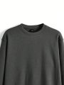 STREVIBMA Regular Fit Round Neck Loose Text Print Sweatshirt