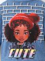 SHEIN Kids HYPEME Young Girl Letter & Figure Graphic Thermal Lined Jacket