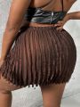 SHEIN Slayr Textured Plus Size Skirt